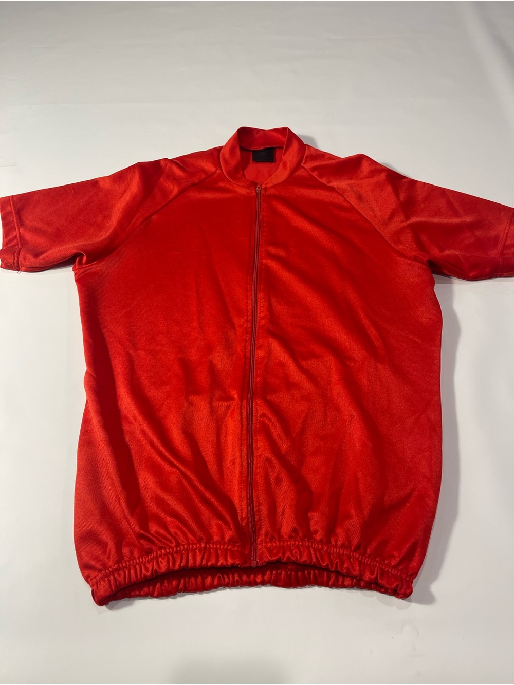 Descente Cycling Jersey Full Zip Short Sleeve Red/Org L. Few Snags See Pics.#731